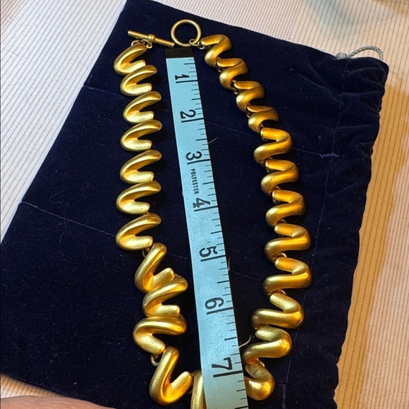 Anne Klien swirl scribble link Gold tone Necklace 🐈‍⬛ - Picture 4 of 6